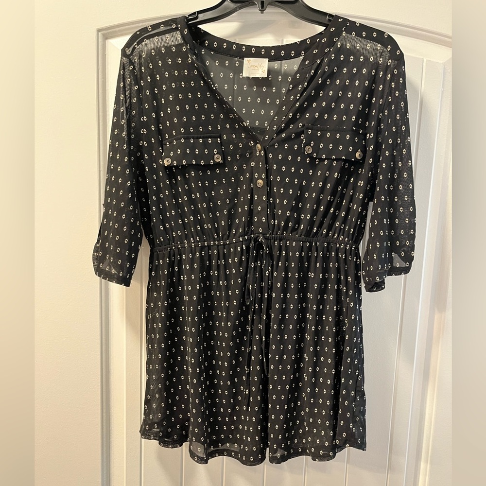 Maternity sheer top